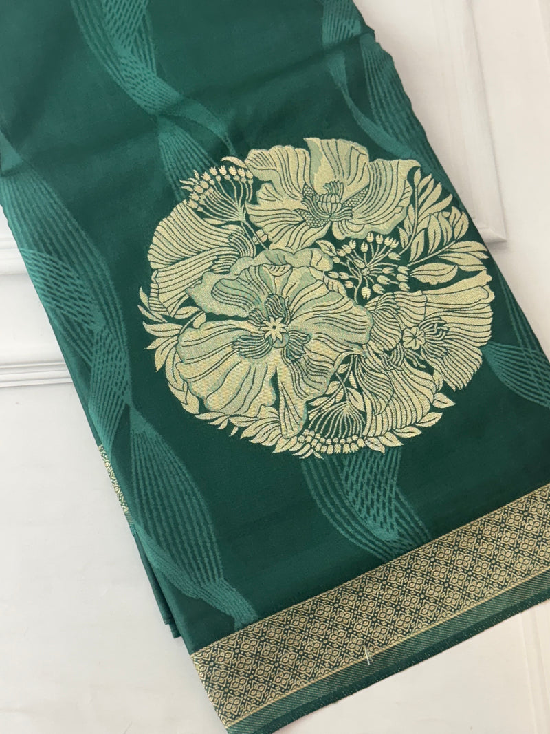 Crepe tissue silk saree with blouse MA32321