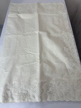 Mul chanderi saree with applique borders MSH111 -Offwhite