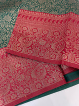 Brocade semi silk saree MS67443