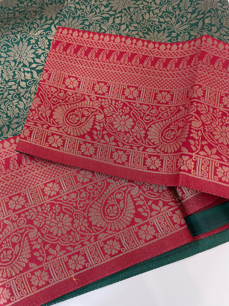 Brocade semi silk saree MS67443