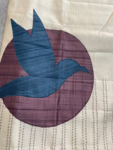 Blended tussar saree with kanta embriodery and appliqué work- MBTS99