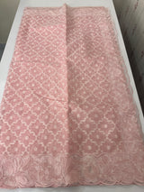 Kota Moonga saree with net applique borders MSH295 PastelPeachPink