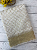 Semi organza saree with checks MOS8544