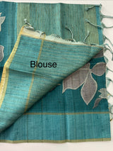 Soft silk saree with thread work and digital prints MGS5678
