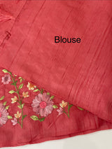 Art tussar saree with embroidery MST677