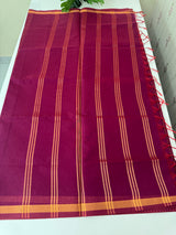 Mangalagiri Silk Cotton Saree with zari checks MS90321 Vadamalli