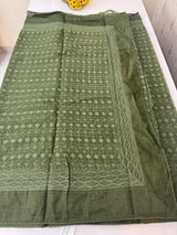Kota silk Hakoba saree with crochet border MS6712