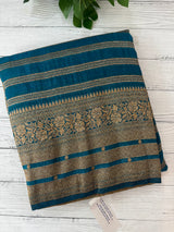 Semi banarasi Khaddi Georgette saree - MS1499 TealBlue