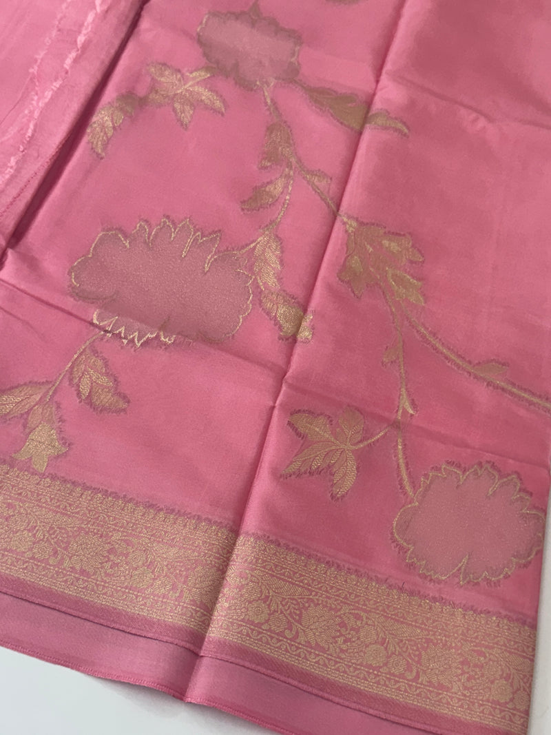 Crepe tissue silk saree with blouse MA32321