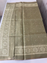 Tissue silk saree with Chikankari embroidery MTTS97(1)