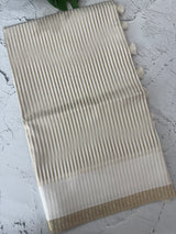 Semi chanderi saree with zari lines - MOS164