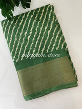 Semi silk saree MSBS125 LeafGreen