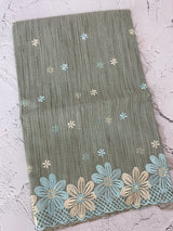 Soft Tissue kota embroidery saree MSK4660 GreyishBlue