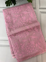 Kota silk saree with applique work MKAS29 Pink