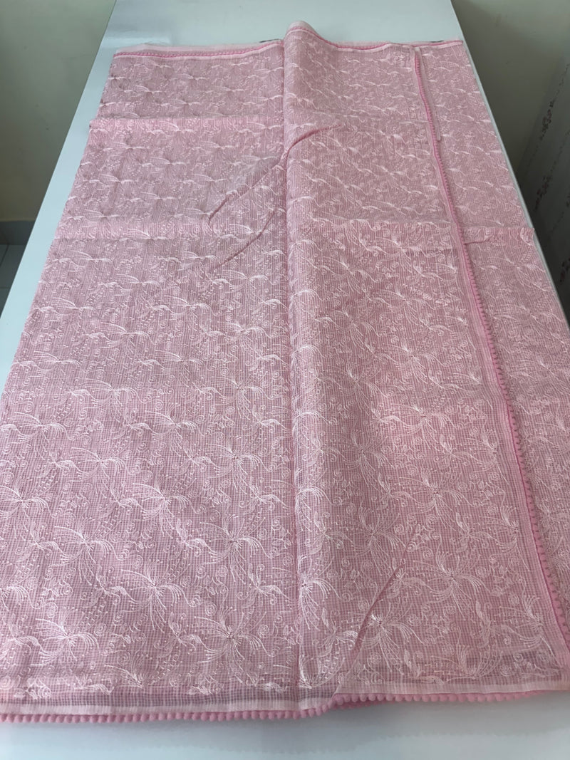 NetKota thread work saree MS22100- Pink