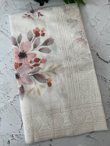Kota Supernet saree with digital prints and chikankari border MSG654