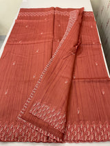 Semi tussar saree with cutwork MSHK566