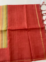 Multi color Semi soft silk saree with borders MSS590