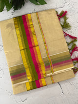 Kerala Golden tissue saree