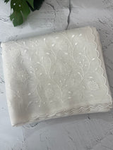 Organza saree with appliqué work - MSH192(4) White