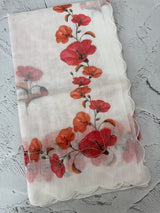 Digital printed semi Linen Saree MLS711