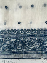 NetKota saree with chikankari machine embroidery - MS14622