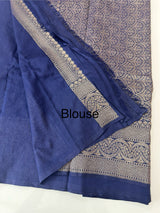 Semi Banarasi Georgette saree MKGS612 DarkBlue