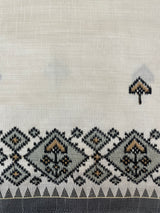 Blended tussar saree with embriodery - MSH1456