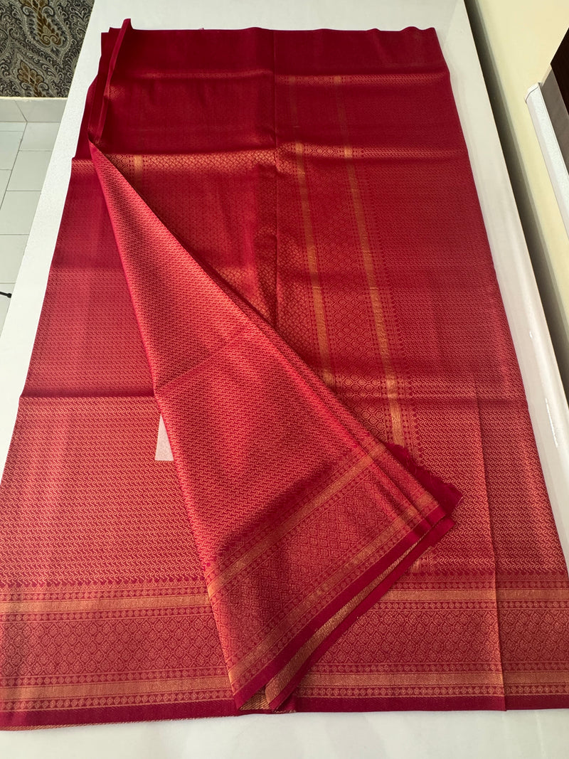 Banarasi soft silk saree MKSS1553 DarkPink