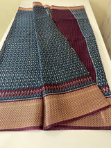 Semi silk saree with zari border MS99789