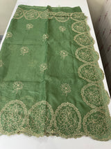 Silky kota saree with embriodery MS16334- JadeGreen