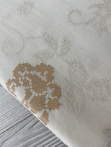 Blended Matka Tussar silk saree with cross stitch embroidery MS4899 White