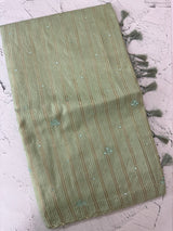Fancy Chanderi silk saree with blouse MFC217