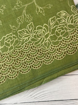 Pure bamboo tussar silk saree with cutwork - MTSS668
