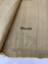 Blended art tussar silk saree with embroidery- MS1090 Chiku