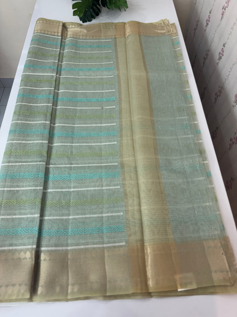 Tissue silk saree MTTS78- Blue