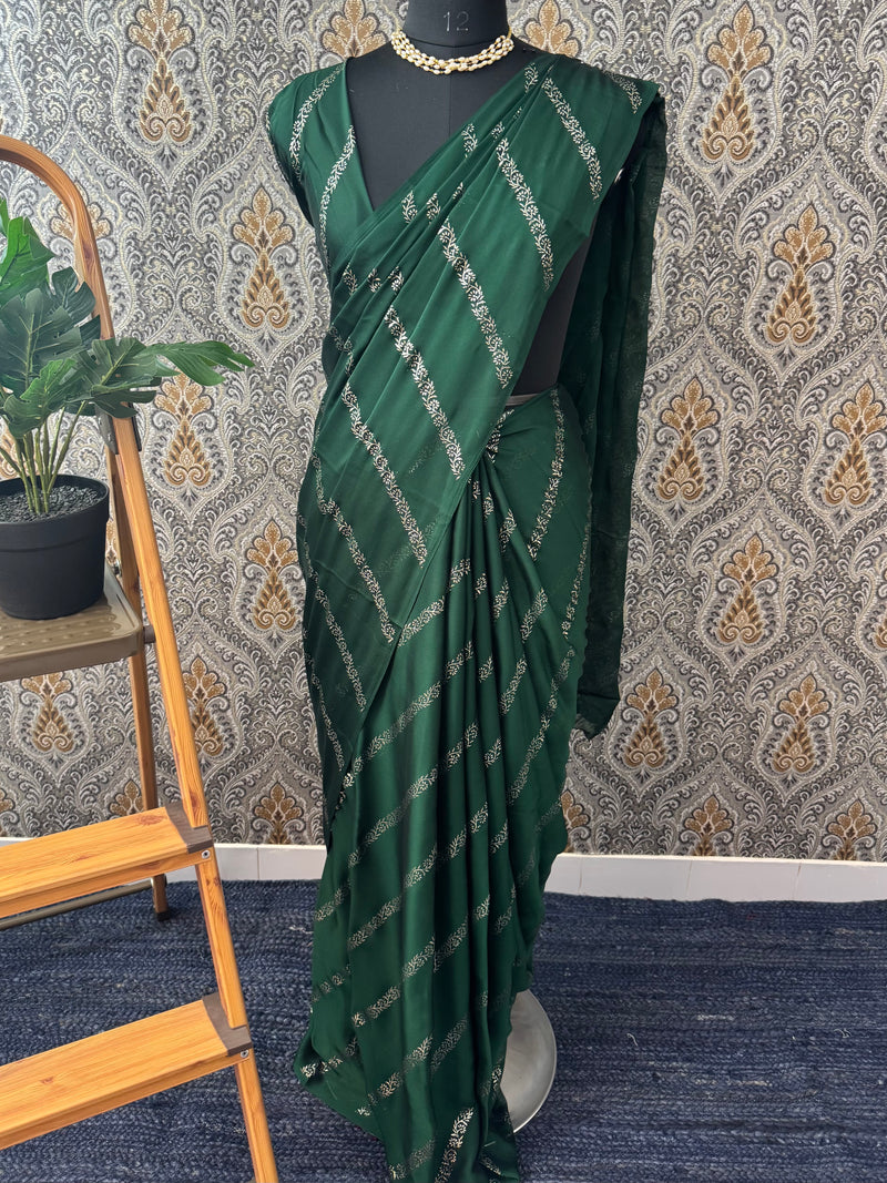 Georgette saree with foil prints MS1212
