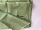Kota checks saree with embroidery SVTS34- Green