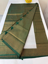 Brocade soft silk saree in copper zari weaving  MS6771