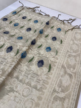 Jamdani silk Cotton Saree with blouse MS12552