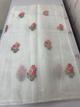 Lightweight NetKota saree with cross stitch embroidery MS6868