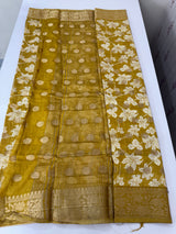 Soft Semi Chanderi saree with banarasi buttas MS9876