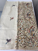 Blended tussar silk saree with hand kanta work - MS14855