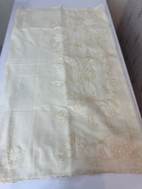 Mul chanderi applique work saree  MSH931 - Offwhite to Paleyellow