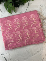 Soft Tissue kota embroidery saree MSK4660 Pink