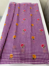 Digital printed semi Linen Saree MLS615