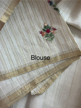 Handworked Blended tussar silk saree MS90543