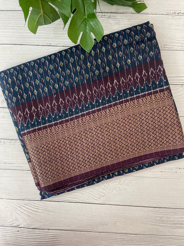 Semi silk saree with zari border MS99789