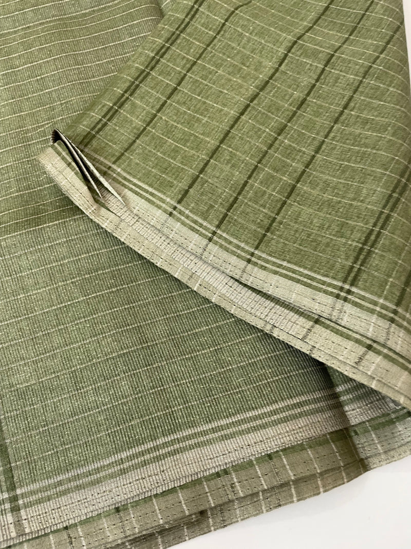 Semi silk saree in check pattern MSR699