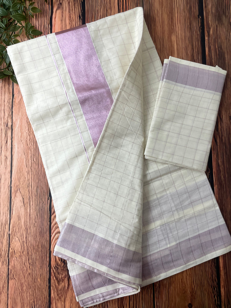 READY TO WEAR - Kerala cotton saree